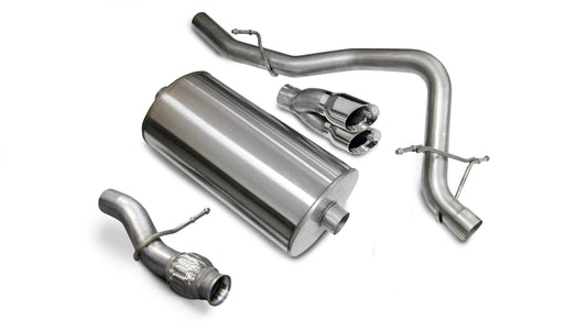 Corsa 14912 3.0 Inch Cat-Back Sport Single Rear Exit Exhaust 4.0 Inch Polished Tips 09-14 Chevy Tahoe/GMC Yukon - Mammoth Racing -COR14912