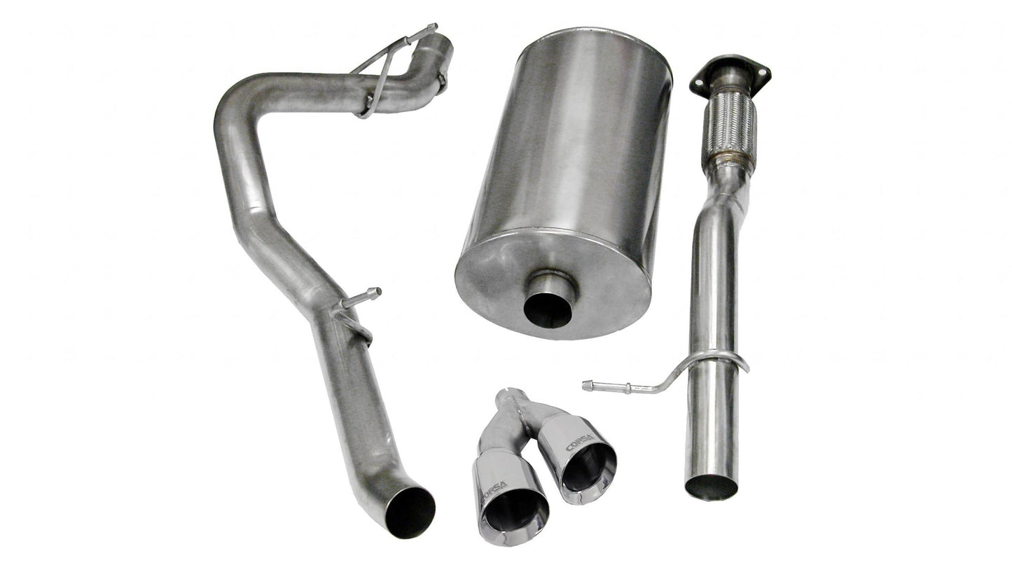 Corsa 14914 3.0 Inch Cat-Back Sport Single Side Exit Exhaust 4.0 Inch Polished Tips 09-13 Avalanche/09-14 Suburban/Yukon XL - Mammoth Racing -COR14914