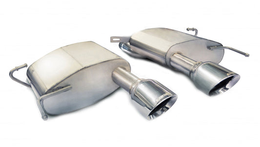 14942 Corsa 2.5 Inch Axle-Back Sport Dual Exhaust 4.5 Inch Polished Tips 11-15 Cadillac CTS-V Coupe 6.2L V8 Stainless Steel Corsa Performance - Mammoth Racing -COR14942
