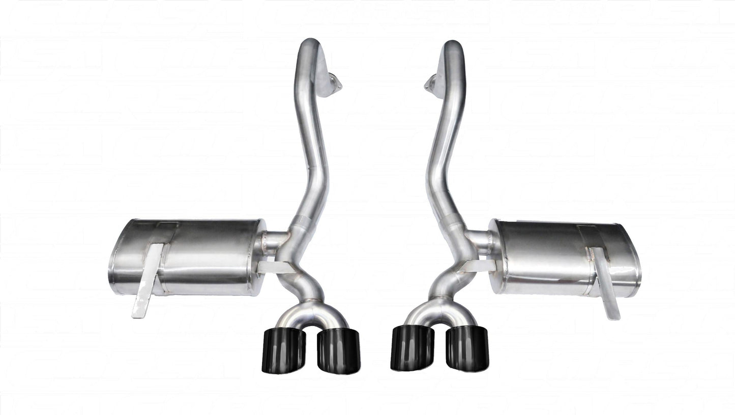 14961BLK Corsa 2.5 Inch Axle-Back Xtreme Dual Exhaust Black 4.0 Inch Tips 97-2004 Corvette C5/Z06 5.7L V8 Stainless Steel Corsa Performance - Mammoth Racing -COR14961BLK