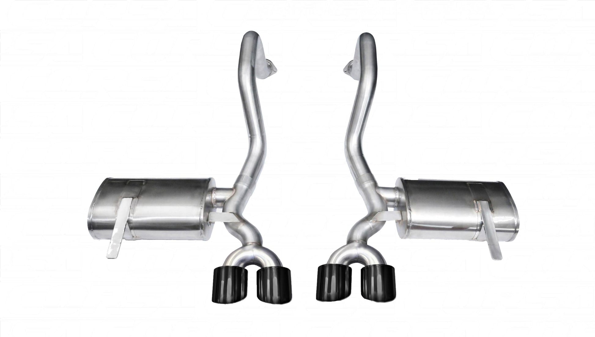 14961BLK Corsa 2.5 Inch Axle-Back Xtreme Dual Exhaust Black 4.0 Inch Tips 97-2004 Corvette C5/Z06 5.7L V8 Stainless Steel Corsa Performance - Mammoth Racing -COR14961BLK