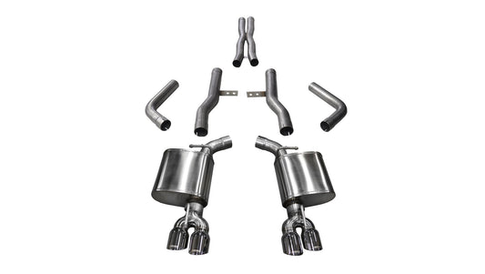Corsa 14989 2.75 Inch Cat-Back Xtreme Dual Rear Exit Exhaust 3.5 Inch Polished Tips 15-Present Dodge Challenger SRT 392/R/T Scat Pack/SRT Hellcat - Mammoth Racing -COR14989