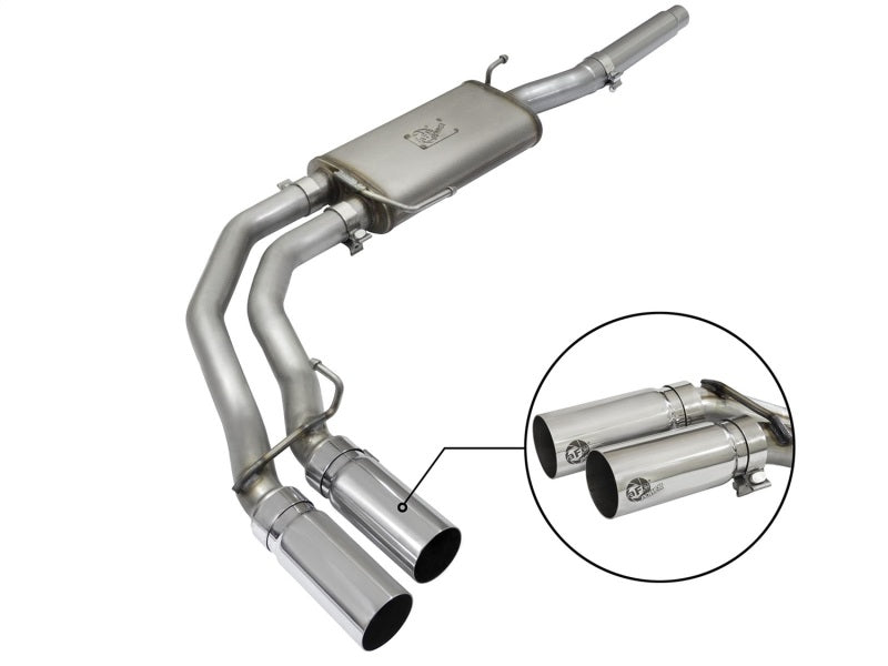 aFe Rebel Exhausts Cat-Back SS Ford F-150 04-08 V8 4.6/5.4L w/ Polished Tips - Mammoth Racing -