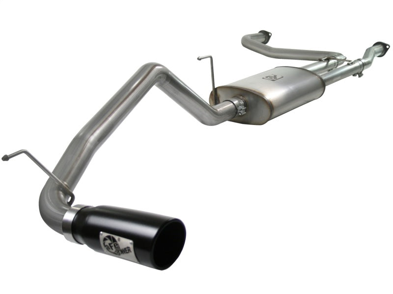 aFe MACHForce XP Exhaust Cat-Back 2.5/3in SS-409 w/ Black Tip 04-12 Nissan Titan V8 5.6L - Mammoth Racing -