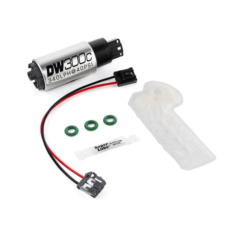 DeatschWerks 340lph DW300C Compact Fuel Pump w/ 02-06 RSX Set Up Kit (w/o Mounting Clips) - Mammoth Racing -