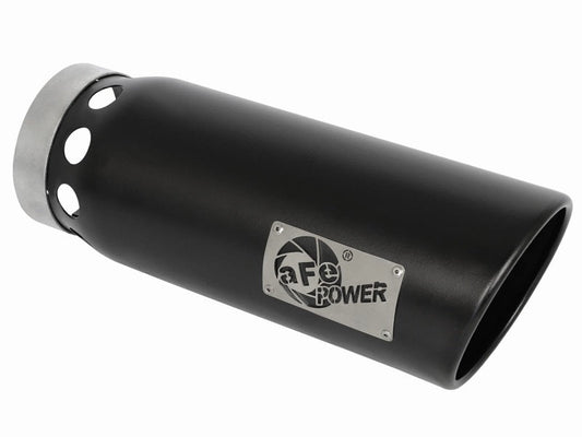 aFe MACHForce XP Cat-Back SS-304 5in Interooled Exhaust Tip 5in In x 6in Outx16inL Bolt-On Right Blk - Mammoth Racing -