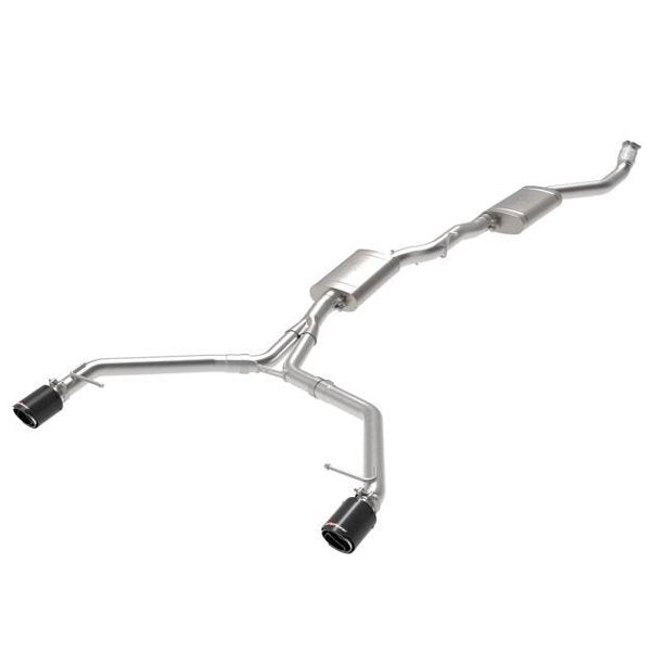 afe MACH Force-Xp 13-16 Audi Allroad L4 SS Axle-Back Exhaust w/ Carbon Tips - Mammoth Racing -