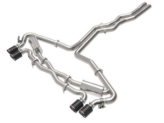 aFe 20-22 Audi RS6 Avant V8 4L (tt) MACH Force-Xp 3in to 2.5in 304 SS Cat-Back Exhaust w/ Carbon Tip - Mammoth Racing -