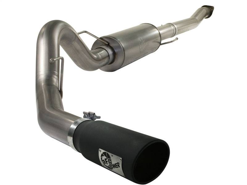 aFe MACHForce XP Exhaust Cat-Back SS-409 4in Black Tip 11-12 Ford F-150 EcoBoost V6-3.5L (tt) - My Store