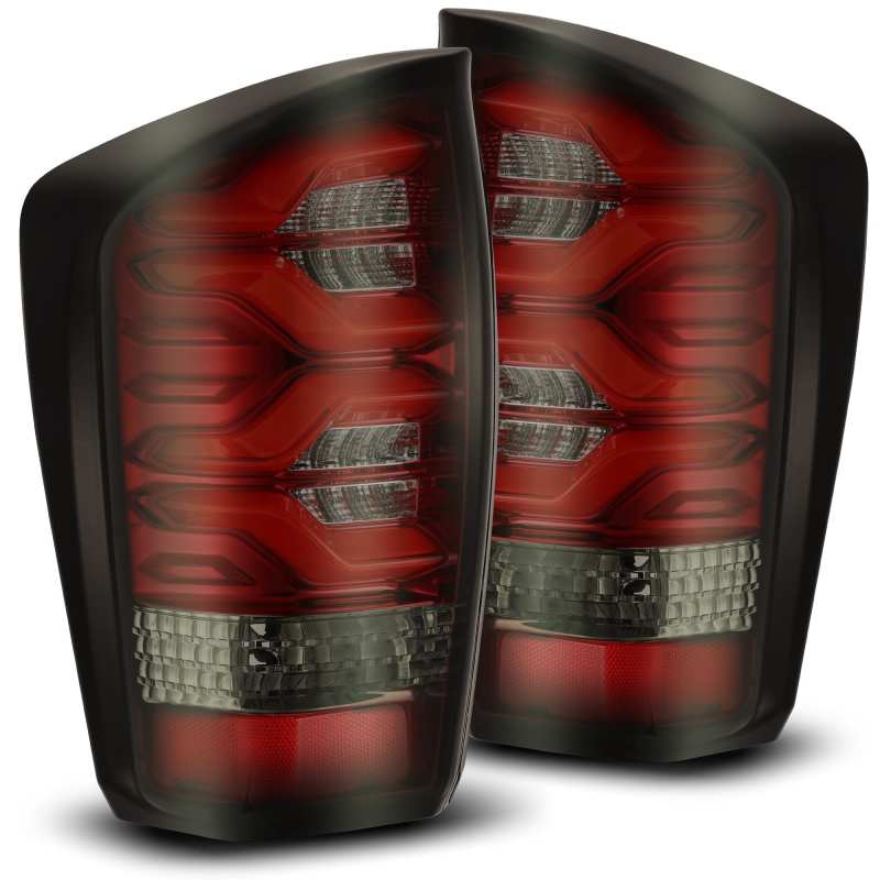 AlphaRex 16-20 Toyota Tacoma PRO-Series LED Tail Lights Red Smoke - Mammoth Racing -