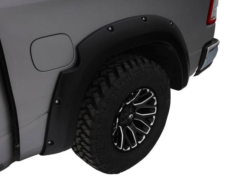 Bushwacker 19-22 Ram 1500 (Excl. Rebel/TRX) 76.3 & 67.4in Bed Pocket Style Flares 4pc Set - Black - Mammoth Racing -