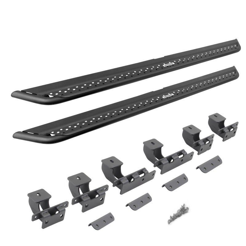 Go Rhino 2021+ Ford Bronco (No Sport) Dominator Extreme DSS SideSteps Complete Kit w/SideStep + Brkt - Mammoth Racing -