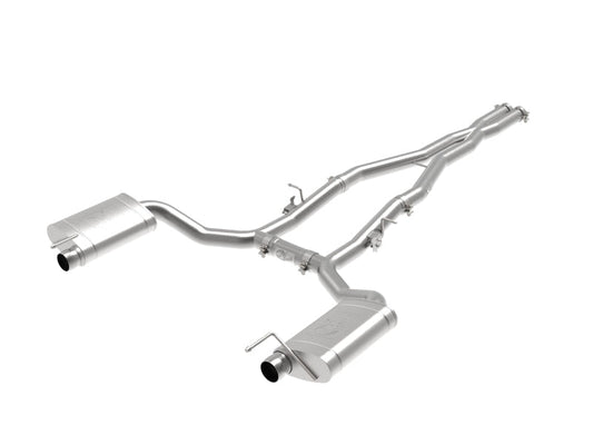 aFe MACH Force-Xp 3in 304 SS Cat-Back Exhaust 15-20 Dodge Charger Hellcat V8-6.2L (sc) / 392 V8-6.4L - Mammoth Racing -