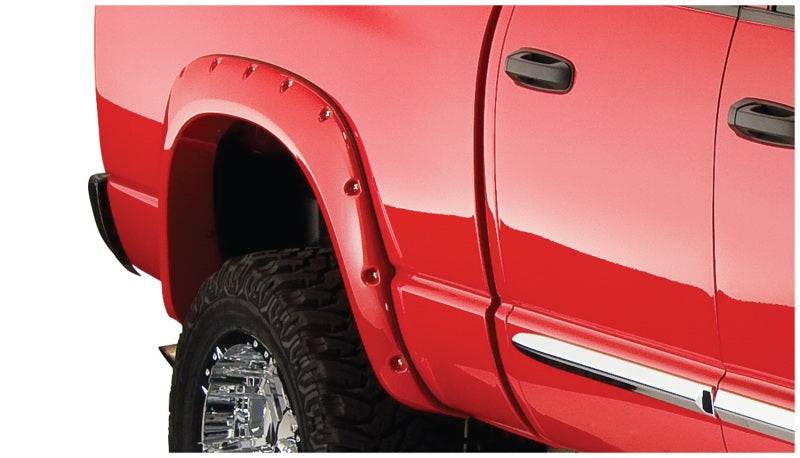 Bushwacker 02-08 Dodge Ram 1500 Fleetside Pocket Style Flares 2pc 75.9/76.3/97.9in Bed - Black - Mammoth Racing -