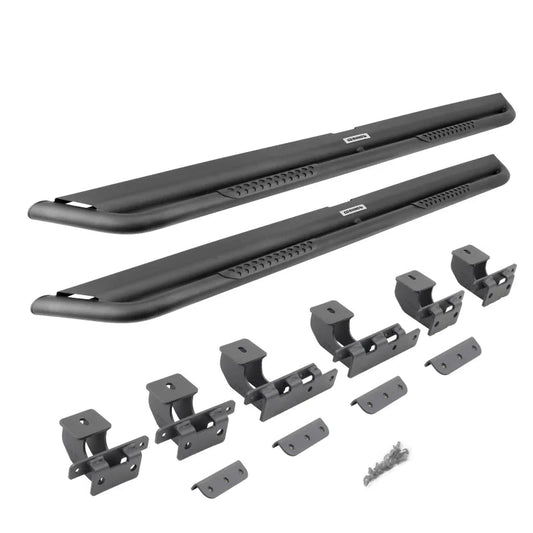 Go Rhino 2021+ Ford Bronco (Not Sport) Dominator Extreme DS SideSteps Complete Kit w/SideStep + Brkt - Mammoth Racing -