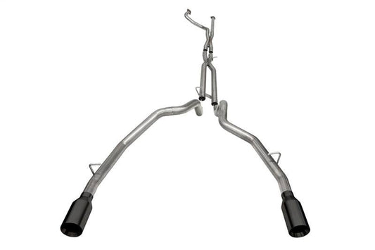 Corsa 21-22 Dodge Ram TRX Crew Cab Baja Catback Exhaust Dual Rear Black Tip - Mammoth Racing -