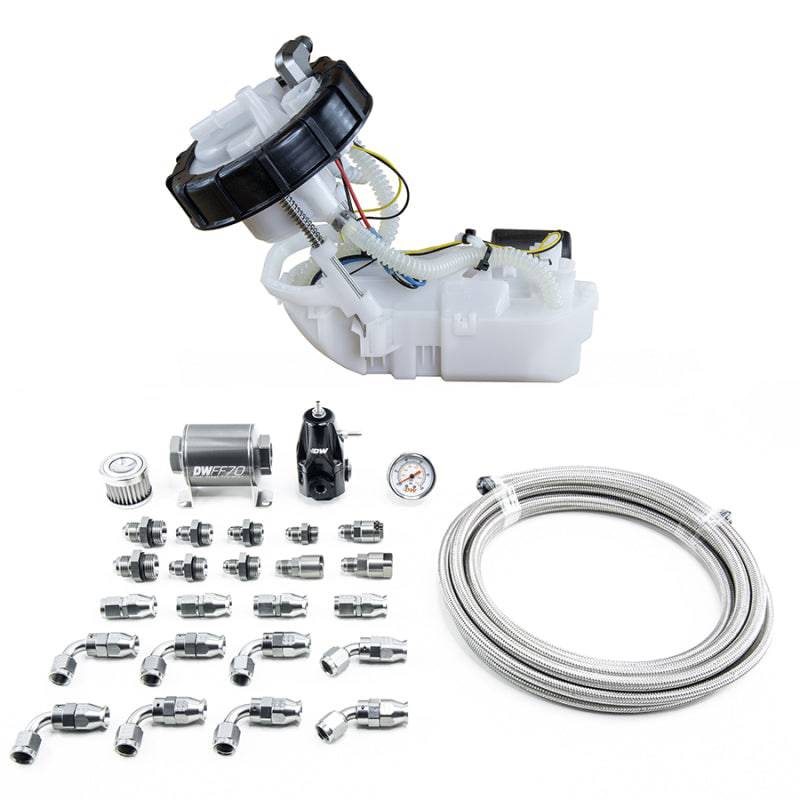 DeatschWerks 01-05 Honda Civic/02-06 Acura RSX DW400 Pump Module & Return Kit w/PTFE Fuel Lines - Mammoth Racing -