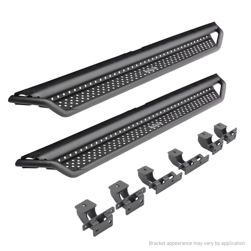 Go Rhino 2021+ Ford Bronco (Not Sport) Dominator Extreme D1 SideSteps Complete Kit w/SideStep + Brkt - Mammoth Racing -