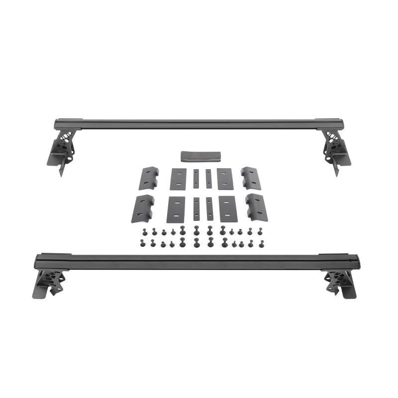 Go Rhino 20-22 Jeep Gladiator Jt/16-22 Toy. Tacoma/05-21 Nssn Frontier XRS Cross Bars Kit - Tex. Blk - Mammoth Racing -
