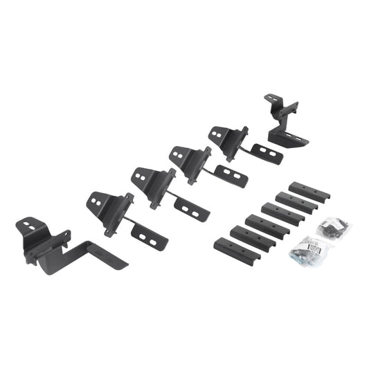 Go Rhino 07-18 Jeep Wrangler JKU 4DR Mounting Brackets (V-Series V3/rb10 Slim/RB20 Slim) - Tex. Blk - Mammoth Racing -