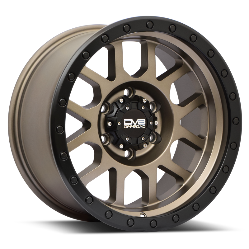 DV8 Offroad 883 Aluminum Beadlock Wheels 17x9 6x139.7 +0mm Matte Bronze - Mammoth Racing -