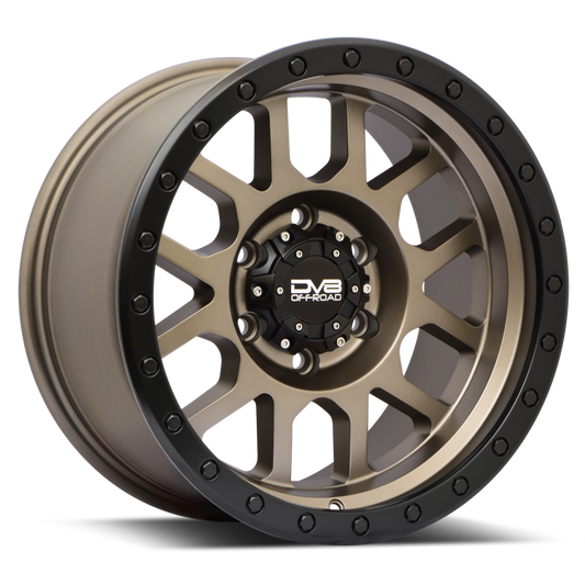DV8 Offroad 883 Aluminum Beadlock Wheels 17x9 6x139.7 +0mm Matte Bronze - Mammoth Racing -