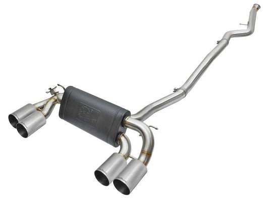 aFe 16-18 BMW M2 L6-3.0L MACH Force-Xp 3in to 2.5in 304 SS Cat-Back Exhaust System-Quad Polish Tips - Mammoth Racing -