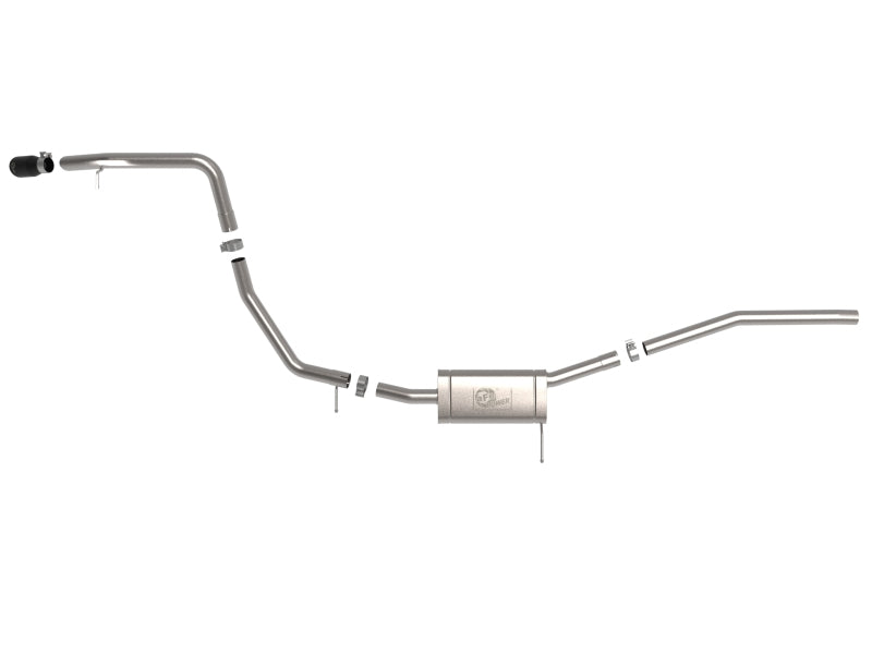 aFe 22-23 Ford Maverick EcoBoost L4 2.0L(t) Vulcan Series 2-1/2in 304 SS Cat-Back w/ Black Tip - Mammoth Racing -