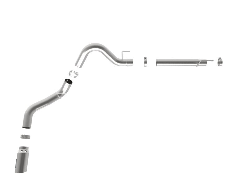 aFe 2021 Ford F-150 V6-3.0L (td) Large Bore 409 SS DPF-Back Exhaust System w/ Polished Tip - Mammoth Racing -