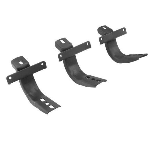 Go Rhino 2021+ Ford Bronco Brackets for OE Xtreme Cab Length Side Steps Textured Black - Mammoth Racing -