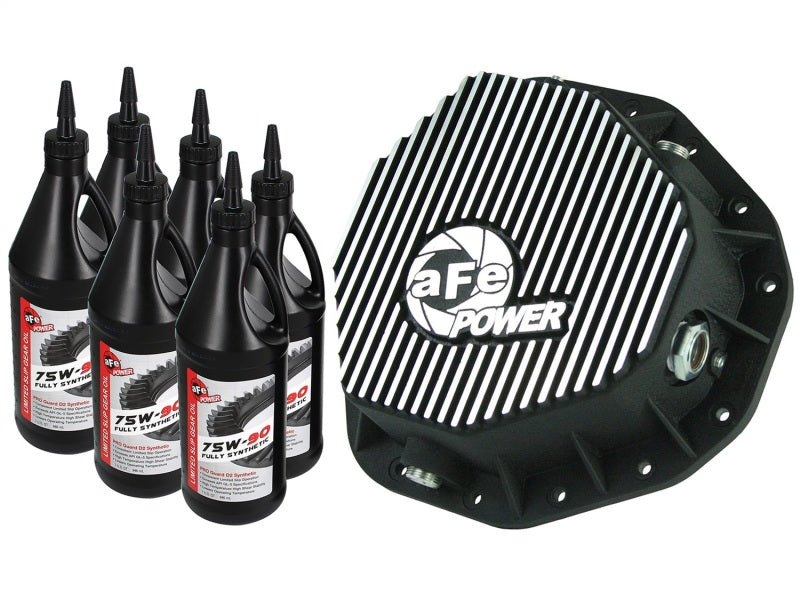 aFe Power Cover Rear Differential w/ 75W-90 Gear Oil Dodge Diesel Trucks 03-05 L6-5.9L - Mammoth Racing -