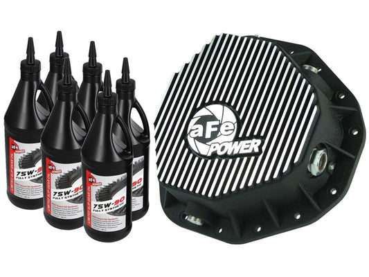 aFe Power Cover Rear Differential w/ 75W-90 Gear Oil Dodge Diesel Trucks 03-05 L6-5.9L - Mammoth Racing -