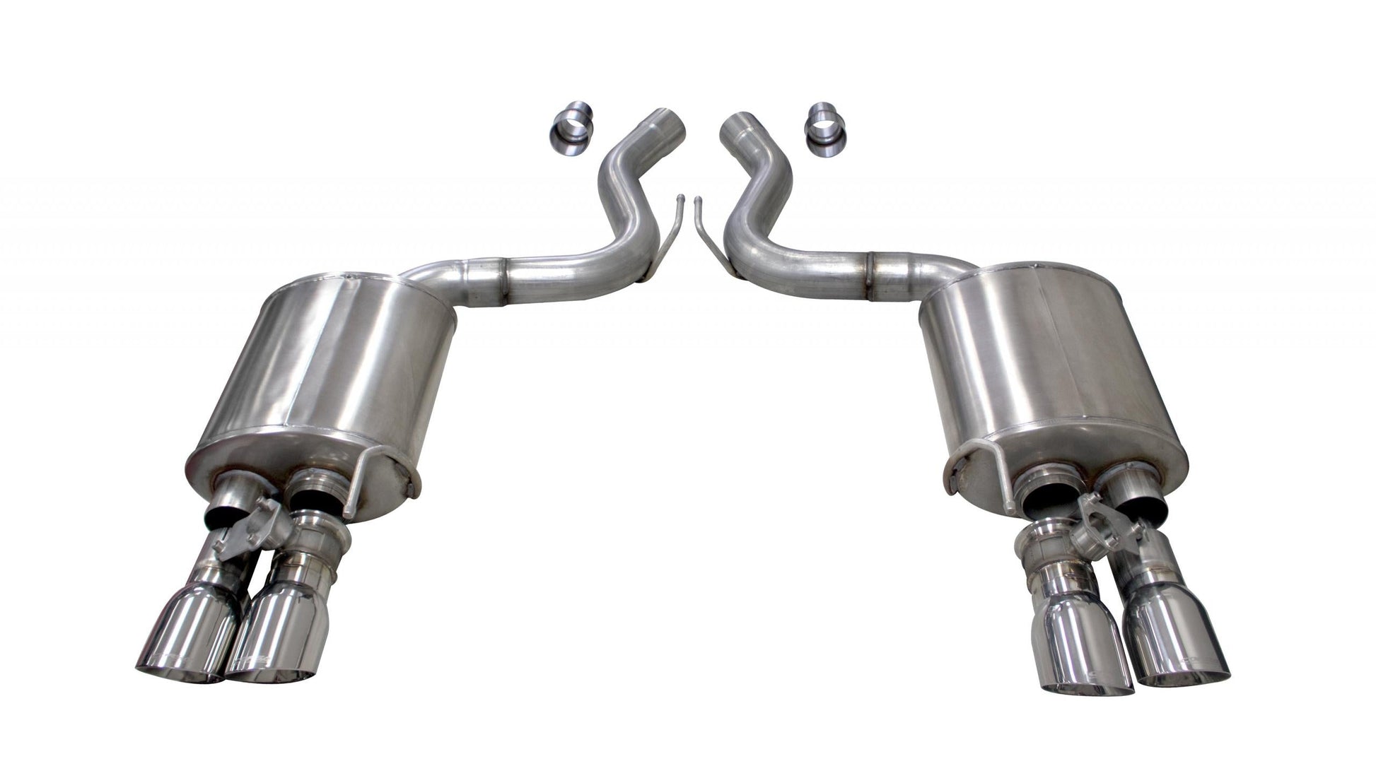 Corsa 21002 3.0 Inch Valved Axle-Back Sport Dual Exhaust Polished 4.0 Inch Tips 18-Present Mustang GT Fastback Active Valves - Mammoth Racing -COR21002