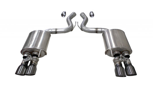 Corsa 21002GNM 3.0 Inch Valved Axle-Back Sport Dual Exhaust Gunmetal 4.0 Inch Tips 18-Present Mustang GT Fastback Active Valves - Mammoth Racing -COR21002GNM