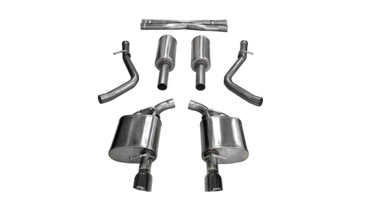 21004BLK Corsa Charger Cat Back Exhaust 17-18 Dodge Charger 5.7L V8 4.5 Inch Black Tip Extreme Sound Corsa Performance - Mammoth Racing -COR21004BLK