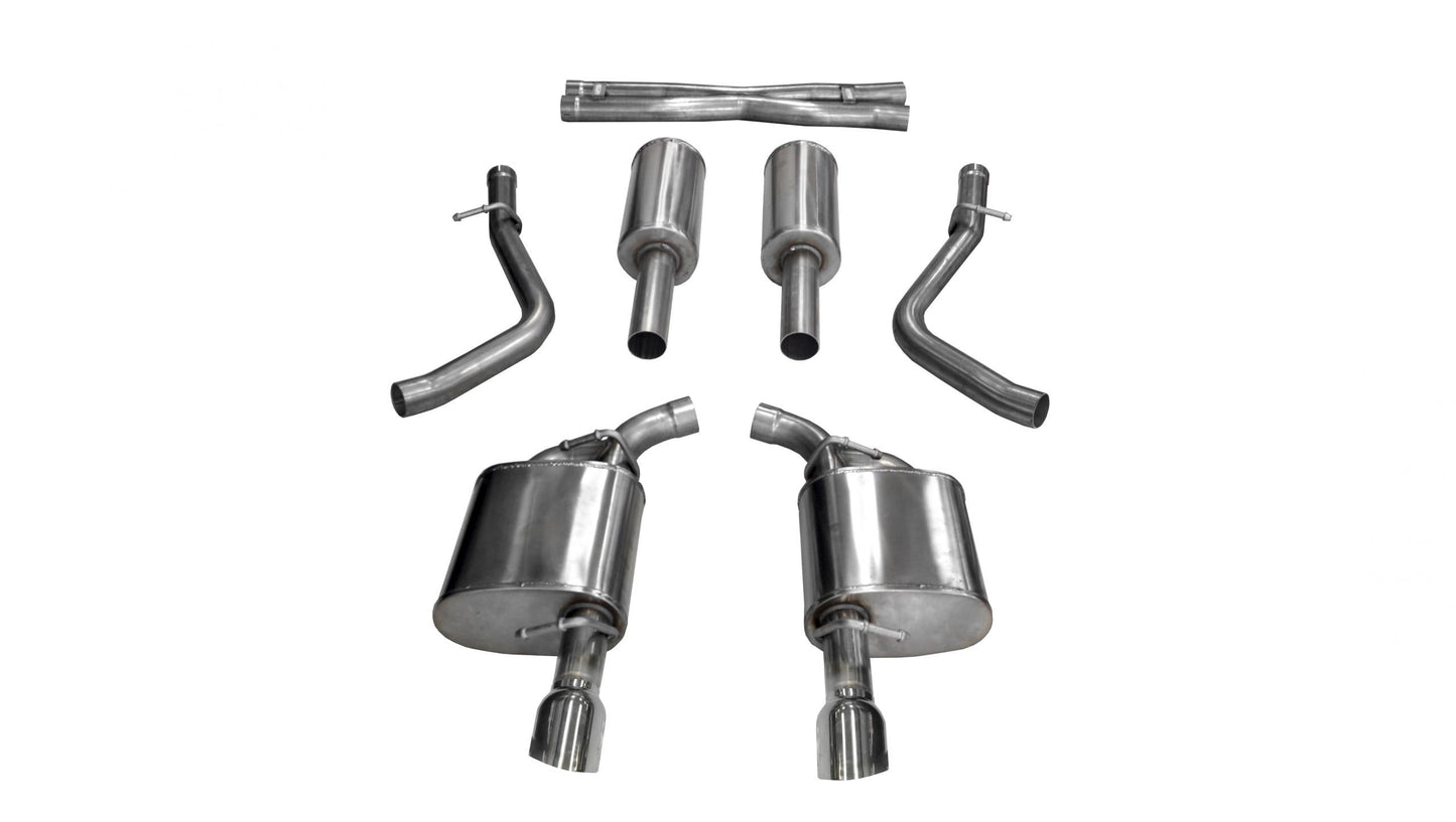 21004 Corsa Charger Cat Back Exhaust 17-18 Dodge Charger 5.7L V8 4.5 Inch Polished Tip Extreme Sound Corsa Performance - Mammoth Racing -COR21004