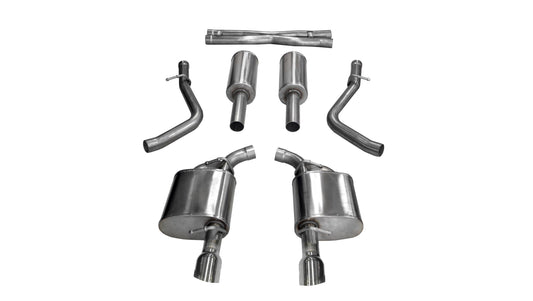21004 Corsa Charger Cat Back Exhaust 17-18 Dodge Charger 5.7L V8 4.5 Inch Polished Tip Extreme Sound Corsa Performance - Mammoth Racing -COR21004