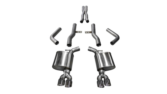 21006 Corsa Challenger Cat Back Exhaust 17-18 Dodge Challenger 5.7L V8 3.5 Inch Polished Tip Extreme Sound Corsa Performance - Mammoth Racing -COR21006