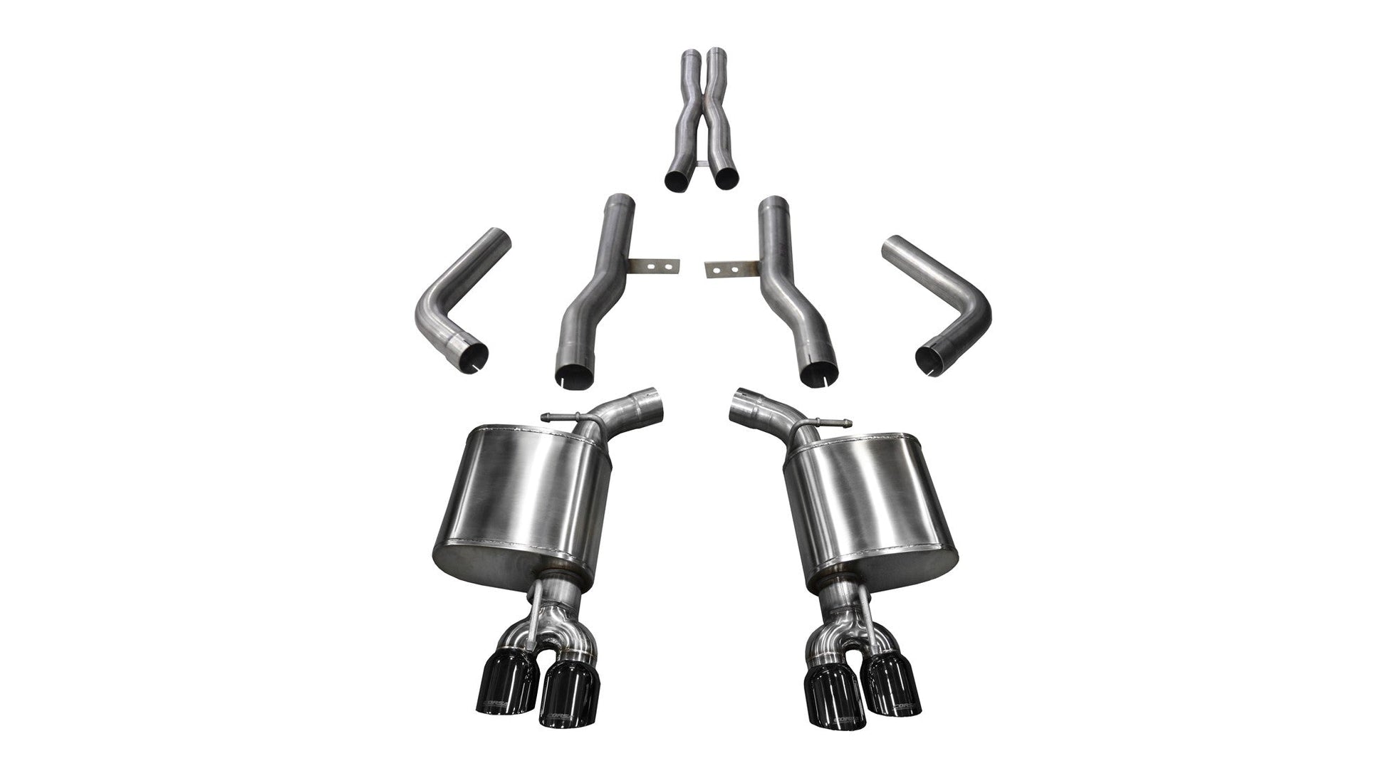 21006BLK Corsa Challenger Cat Back Exhaust 17-18 Dodge Challenger 5.7L V8 3.5 Inch Black Tip Extreme Sound Corsa Performance - Mammoth Racing -COR21006BLK
