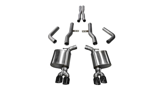 21006BLK Corsa Challenger Cat Back Exhaust 17-18 Dodge Challenger 5.7L V8 3.5 Inch Black Tip Extreme Sound Corsa Performance - Mammoth Racing -COR21006BLK