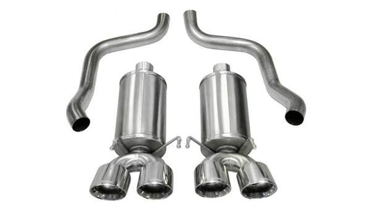 Corsa 21010 Corvette 2.5 Inch Axle-Back Dual Rear Exit with Twin 4.5 Inch Polished Pro-Series Tips Xtreme Sound 05-07 Corvette - Mammoth Racing -COR21010