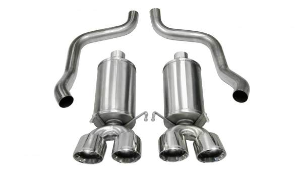 Corsa 21012 Corvette 2.5 Inch Axle-Back Dual Rear Exit with Twin 4.5 Inch Polished Pro-Series Tips Xtreme Sound 09-13 Corvette - Mammoth Racing -COR21012