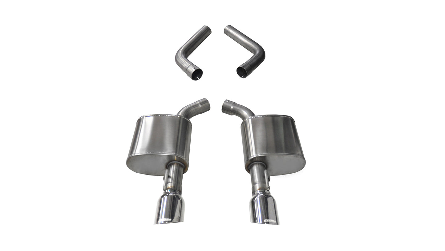 21019 Corsa 4.5 Inch Axle-Back Dual Rear Exit 15-18 Charger 6.4L with Polished Pro-Series Tips Corsa Performance - Mammoth Racing -COR21019