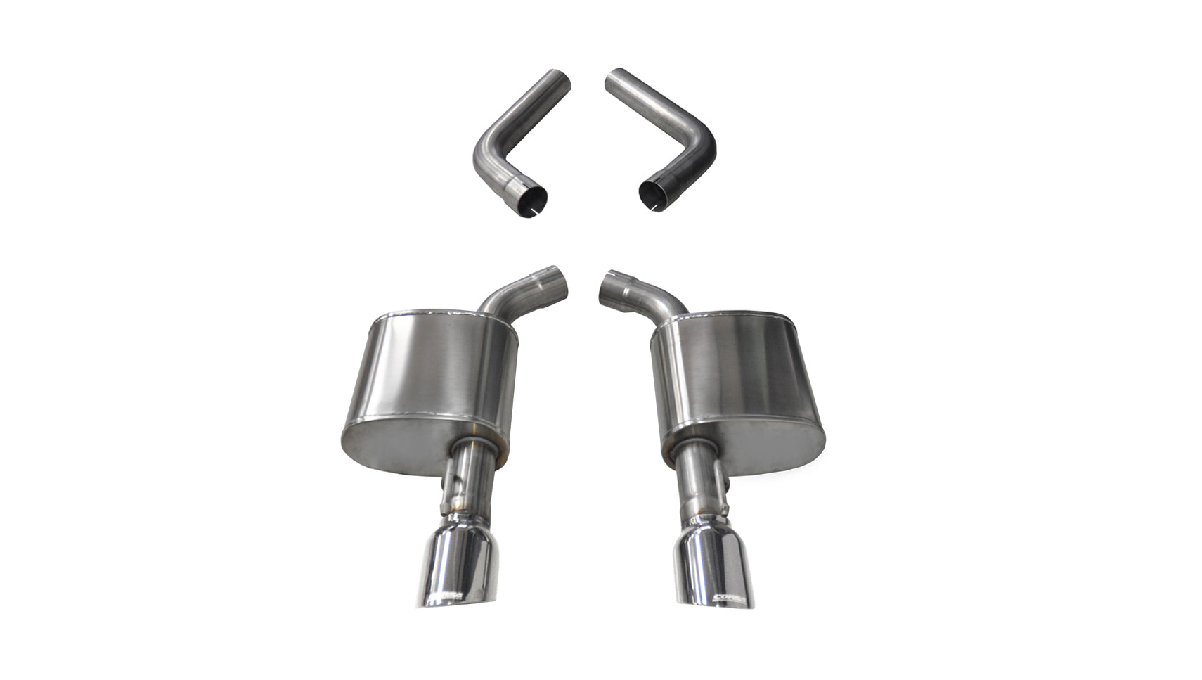 21019 Corsa 4.5 Inch Axle-Back Dual Rear Exit 15-18 Charger 6.4L with Polished Pro-Series Tips Corsa Performance - Mammoth Racing -COR21019