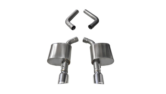 21019 Corsa 4.5 Inch Axle-Back Dual Rear Exit 15-18 Charger 6.4L with Polished Pro-Series Tips Corsa Performance - Mammoth Racing -COR21019