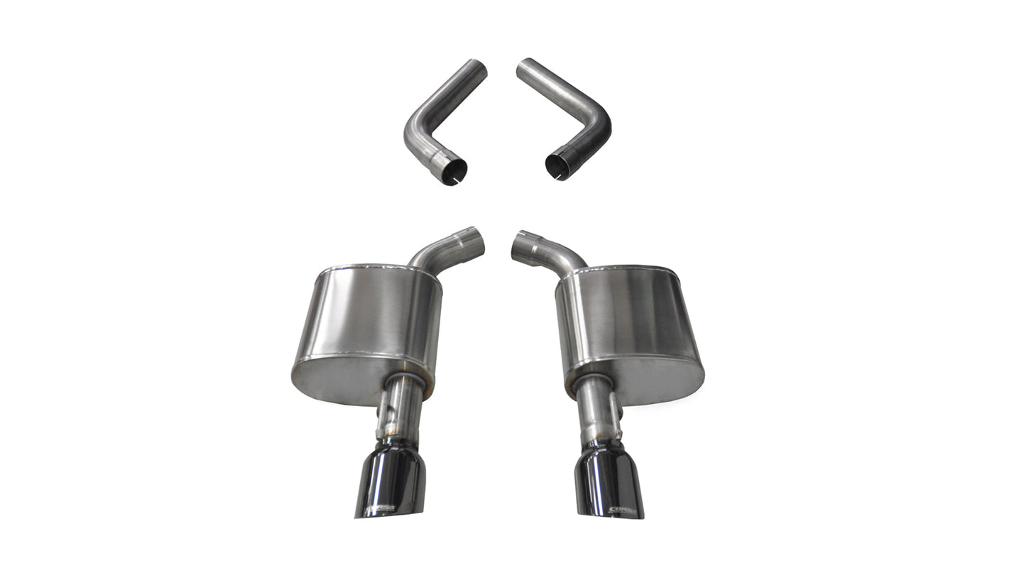 21019BLK Corsa 4.5 Inch Axle-Back Dual Rear Exit 15-18 Charger 6.4L with Black Pro-Series Tips Corsa Performance - Mammoth Racing -COR21019BLK