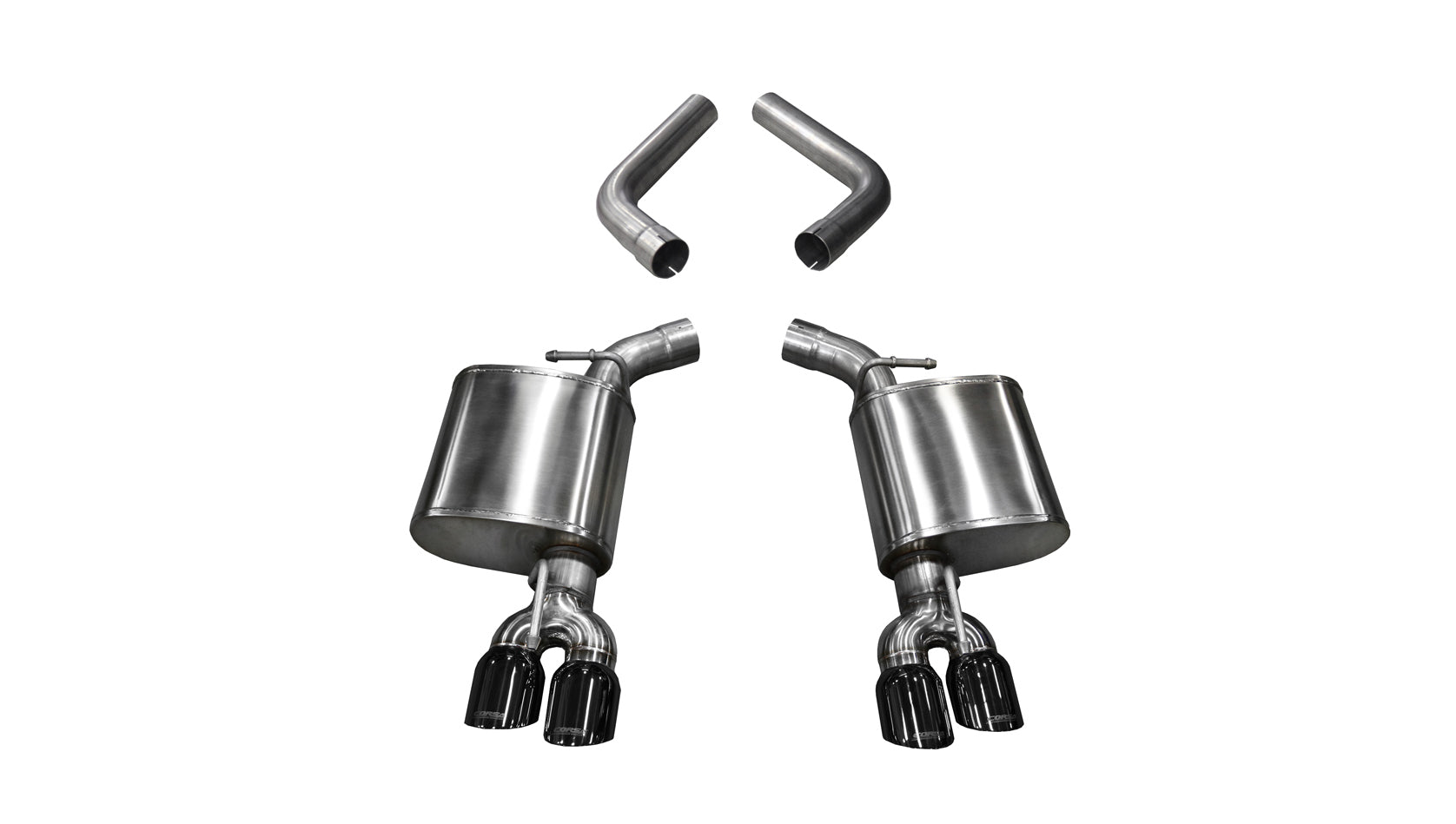 21020BLK Corsa 3.5 Inch Axle-Back Dual Side Exit 15-18 Challangerwith Black Pro-Series Tips Corsa Performance - Mammoth Racing -COR21020BLK