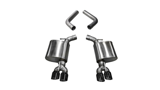 21020BLK Corsa 3.5 Inch Axle-Back Dual Side Exit 15-18 Challangerwith Black Pro-Series Tips Corsa Performance - Mammoth Racing -COR21020BLK
