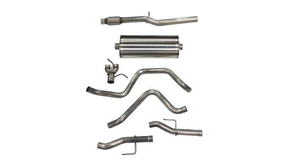 21028 Corsa 3 Inch Dual Rear Exit CatBack Exhaust System 19-Present Silverado/Sierra 5.3 Liter V8 Sport Sound No Tips Corsa Performance - Mammoth Racing -COR21028