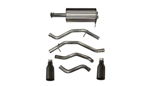 21035BPC Corsa 2019 Ram 1500 V8 3.0 Inch Cat-Back Exhaust System Single 5.0 Inch Tips Black Sport Sound Level Corsa Performance - Mammoth Racing -COR21035BPC